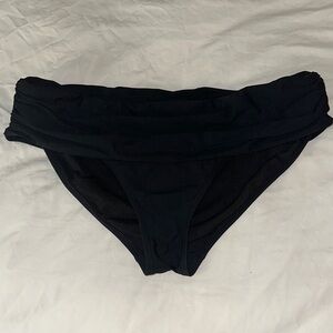 EUC 2bamboo Midnight Black Bikini Bottoms w/ Fold Over Design 🌙